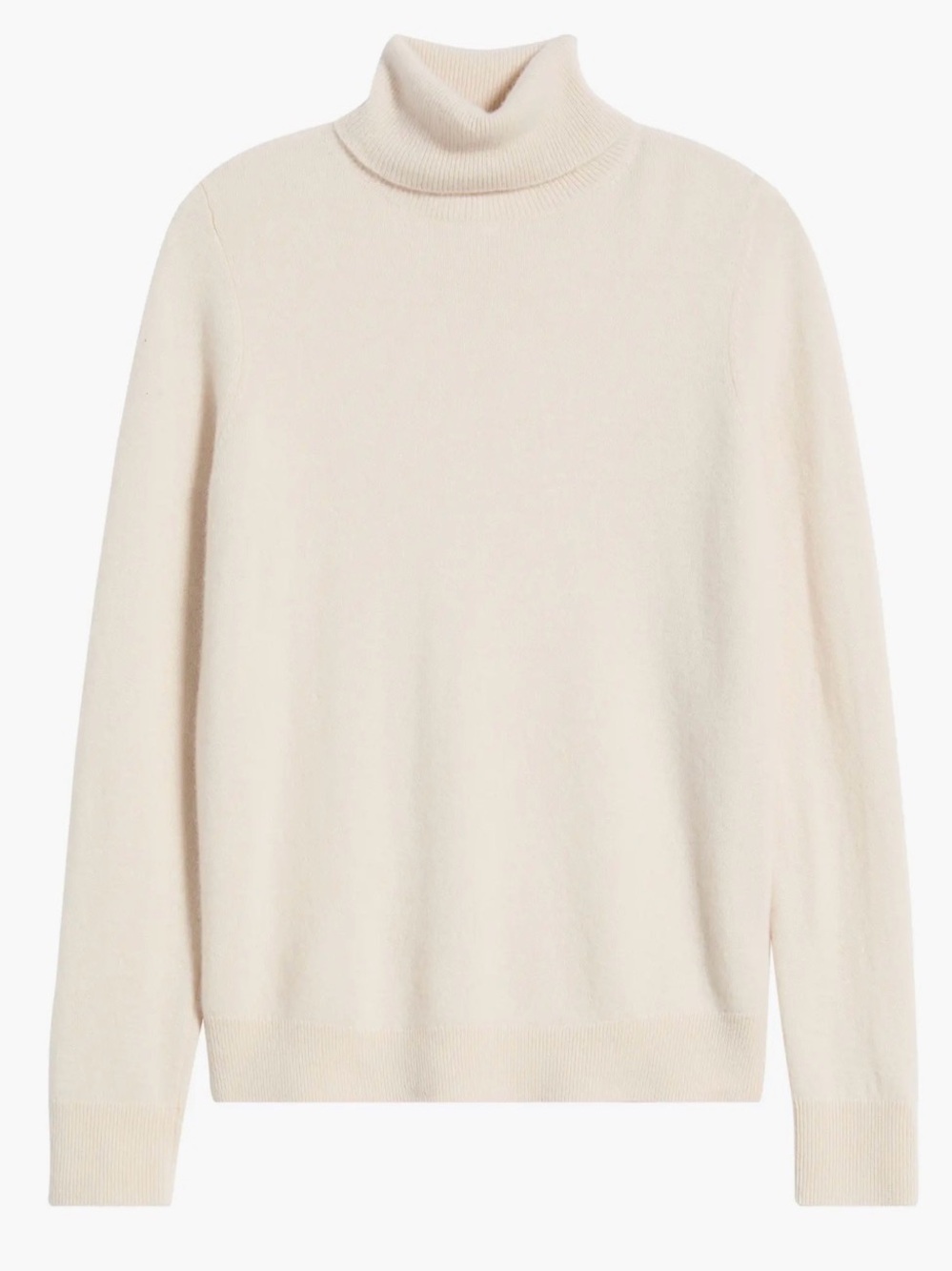 NWT Nordstrom 100% Cashmere Turtleneck Sweater Sz XS Beige Relaxed Fit $199